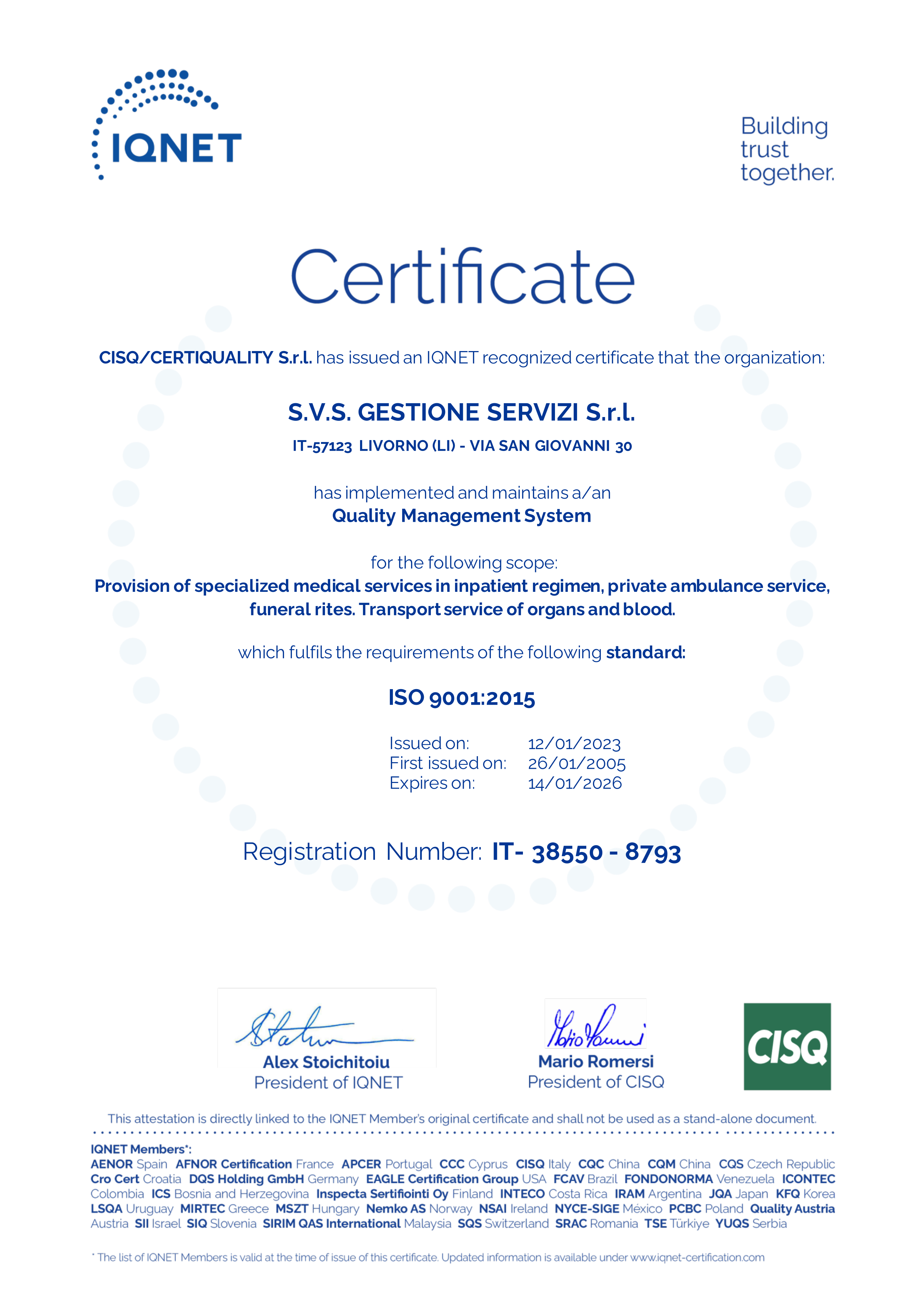 Certificazione ISO 9001 2015